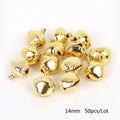 50-300Pcs Gold Jingle Bells Iron Pendants Hanging Christmas Tree