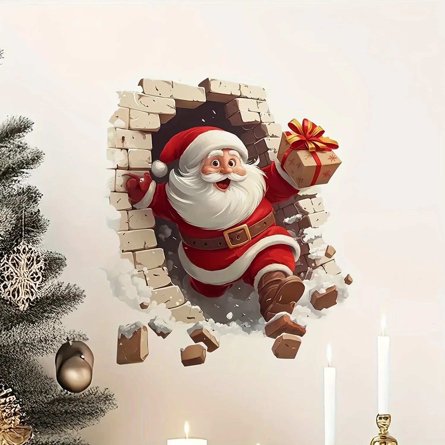 M D 1pc Santa Claus Wall Decal