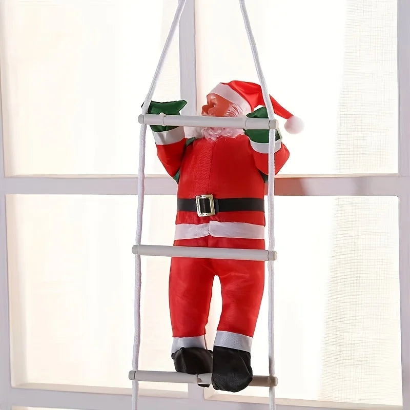 M D Wall Hanging Polyethylene Santa Claus Statue, Festival Party Prop, No Battery Required