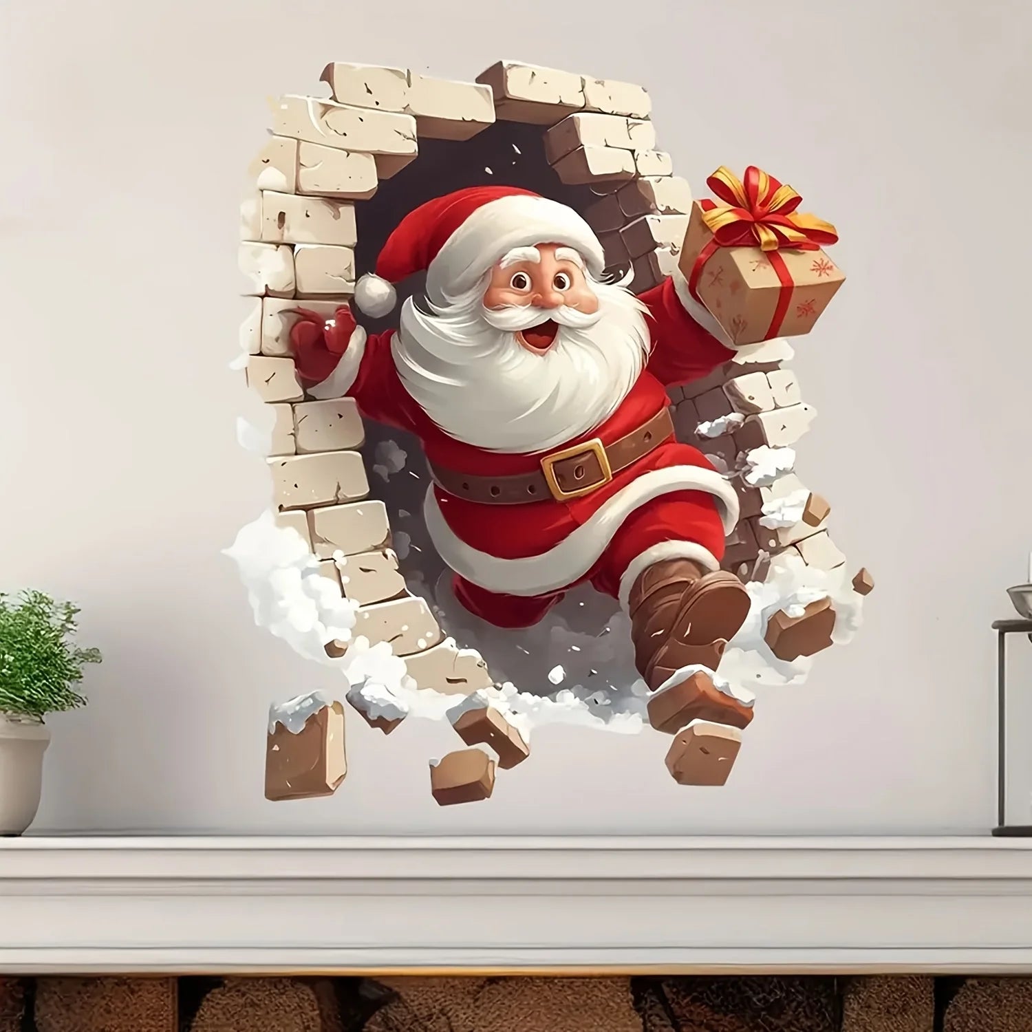 M D 1pc Santa Claus Wall Decal