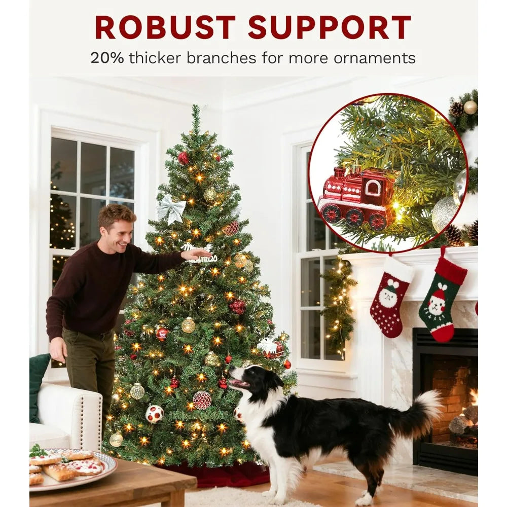 M D 6ft Pre-lit Artificial Christmas Tree