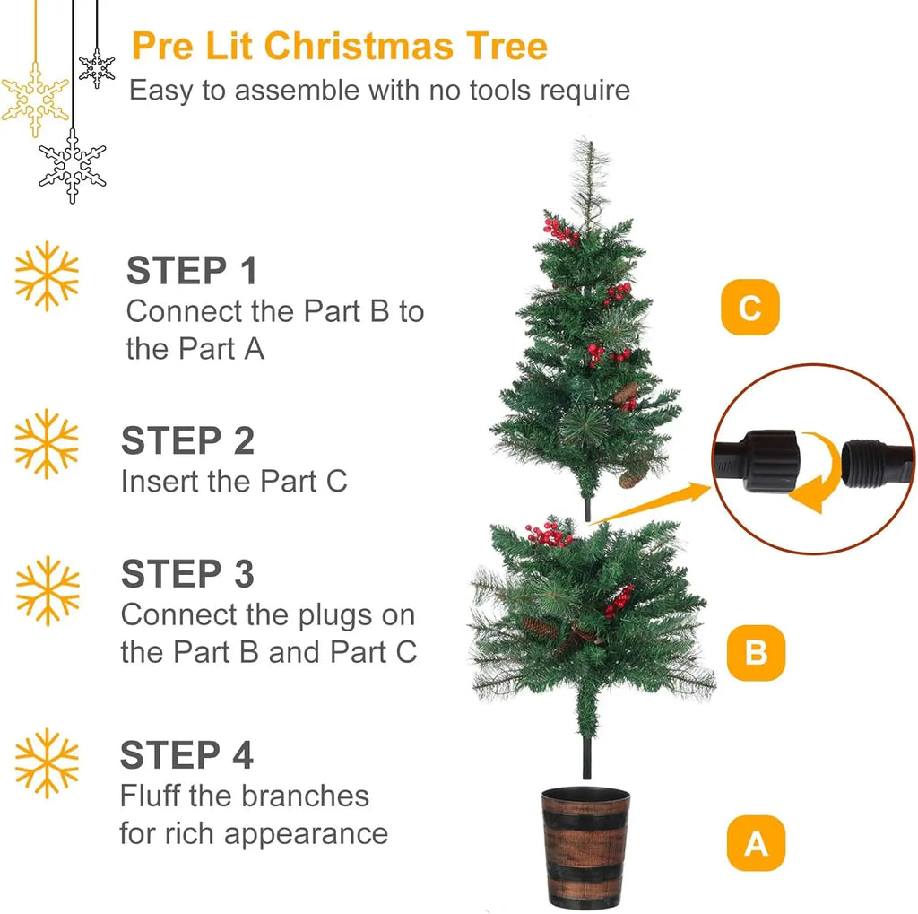 4FT Prelit Christmas Tree 2-Pack M D