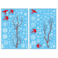 M D 1/4pcs Christmas Decor Window Sticker Reusable Snowflake