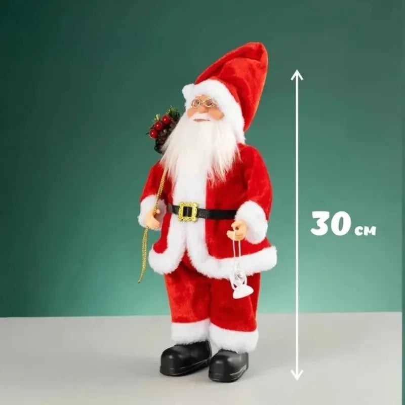 M D 12in Standing Santa Claus Doll Children Doll Xmas Gift Christmas  Decorations