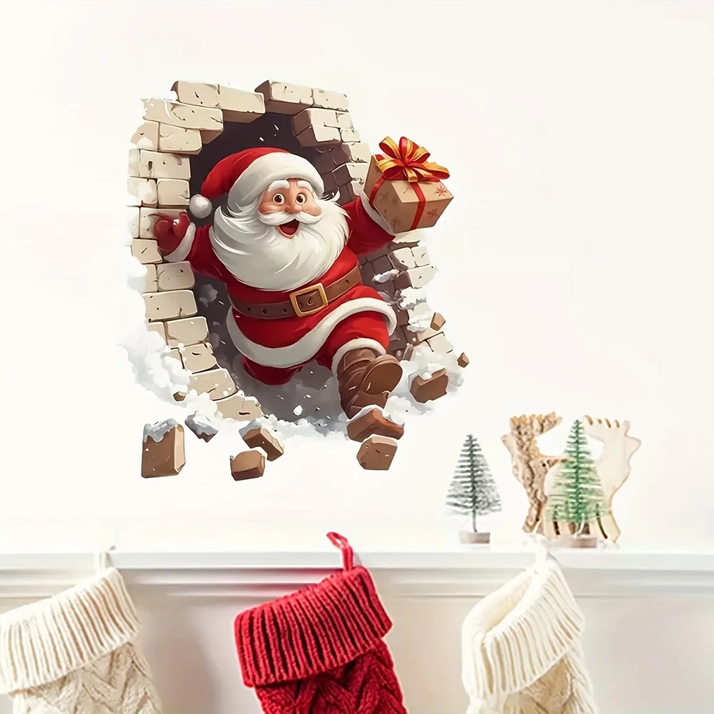 M D 1pc Santa Claus Wall Decal