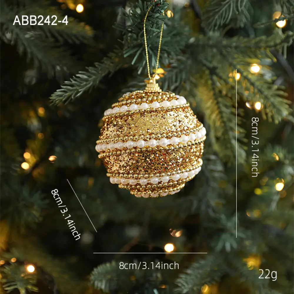 Christmas Tree Ornaments Pink Foam Ball Bow Tree Top Star Xmas Tree