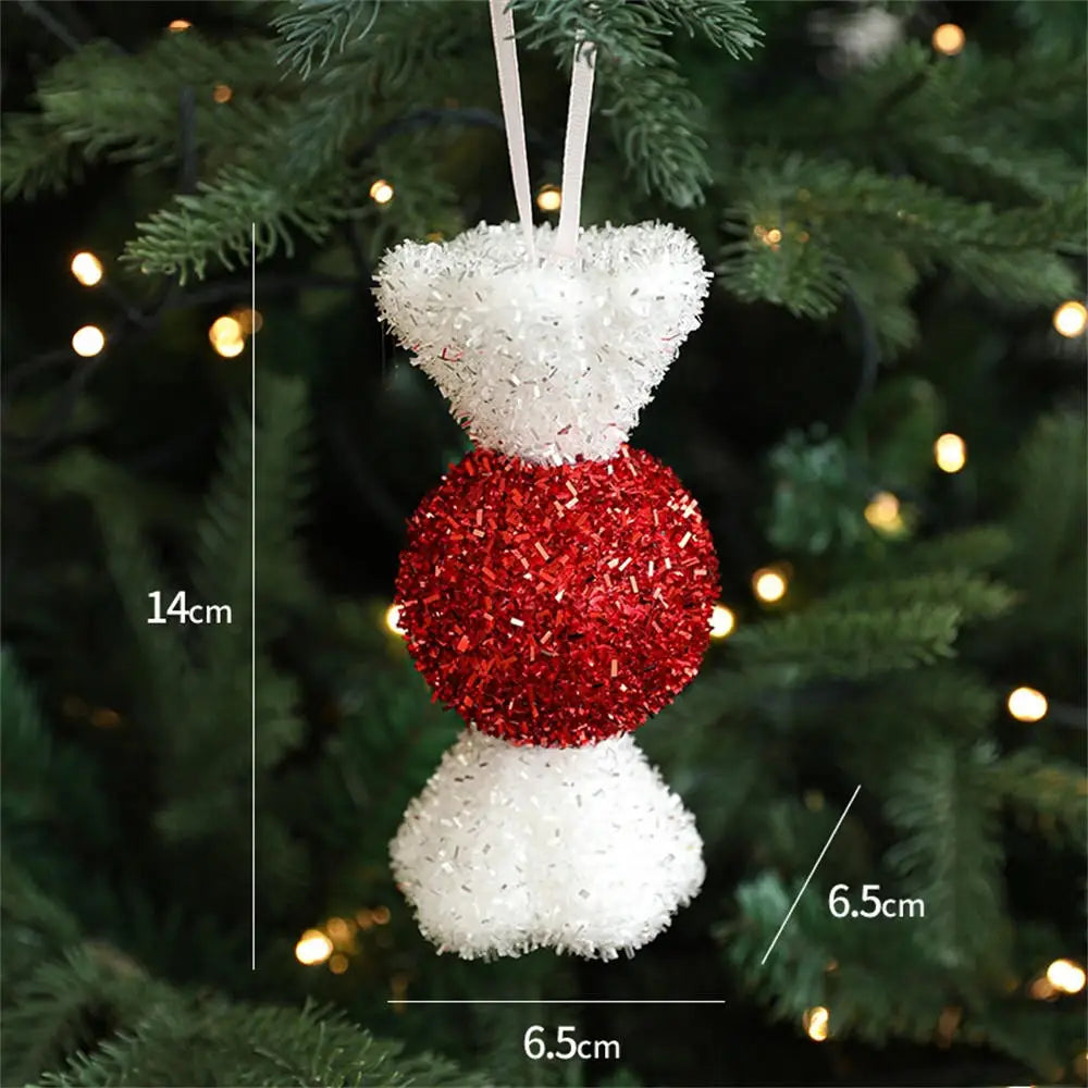 Christmas Tree Ornaments Pink Foam Ball Bow Tree Top Star Xmas Tree