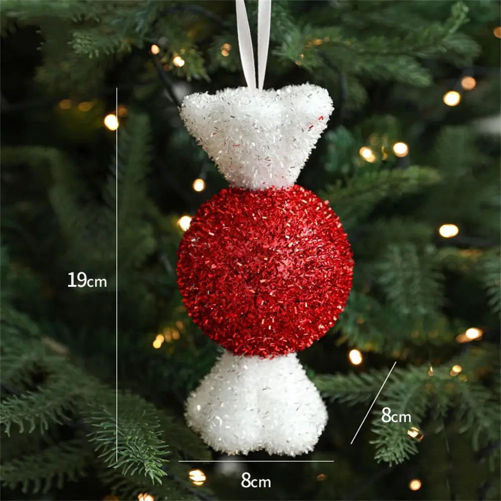 Christmas Tree Ornaments Pink Foam Ball Bow Tree Top Star Xmas Tree