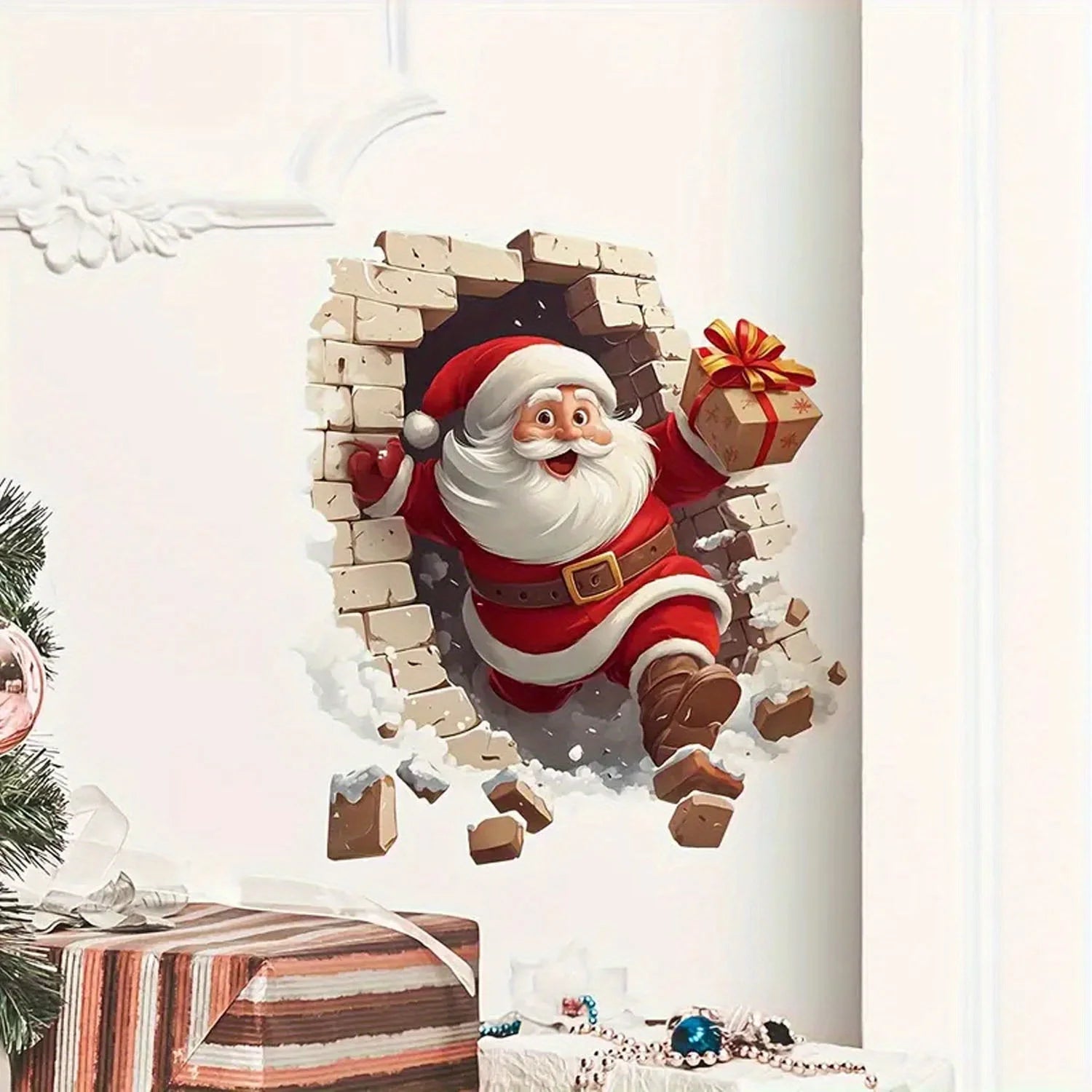 M D 1pc Santa Claus Wall Decal