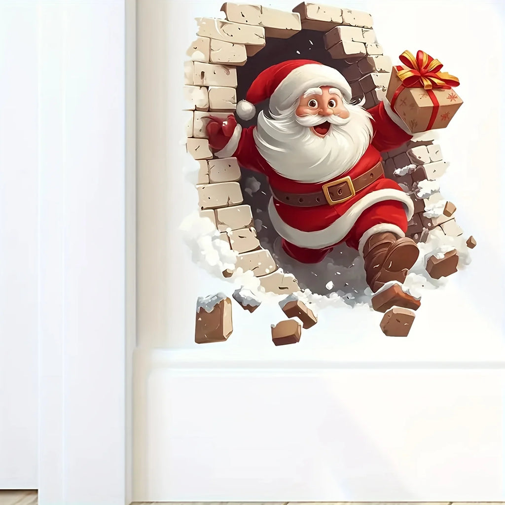 M D 1pc Santa Claus Wall Decal