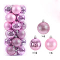 24Pcs 3/4/6CM Christmas Balls Big Ball Christmas Tree Pendant